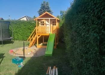 Domek drewniany plac zabaw dla dzieci