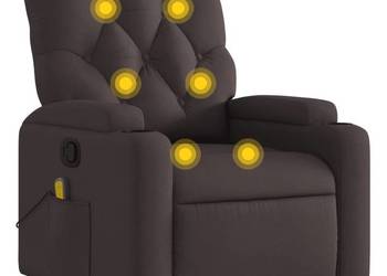 vidaXL Rozkładany fotel masujący, ciemnobrązowy(SKU:372496)