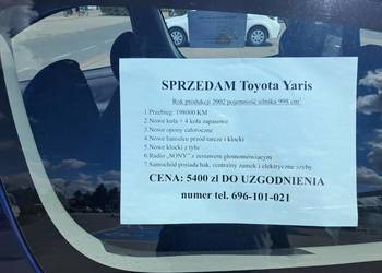 Samochód Toyota Yaris - sprzedam