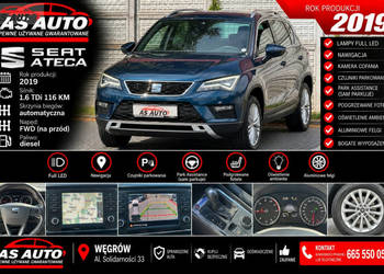 Seat Ateca 1,6TDi 116KM Xcellence/FullLed/Nawigacja/PDC/Kamera/Ambiente/Al…