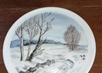 Porcelanowy obrazek. Widoczek
