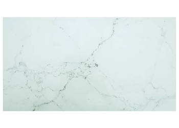 Blat stołu biały 120x65 cm 8 mm szkło z teksturą marmuru WM-322260