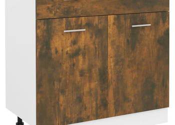Dolna szafka z szufladą przydymiony dąb 80x46x815 cm WM-815579