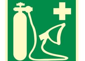 Naklejka BHP Respirator tlenowy AAE028