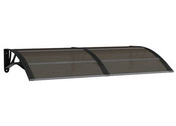 Daszek nad drzwi czarny 150x75 cm poliwęglan WM-153582