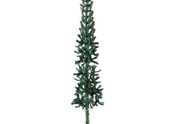 Smukła choinka połówka ze stojakiem sztuczna zielona 210 cm WM-344602