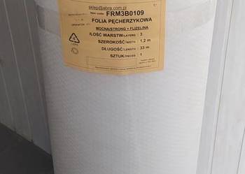 Folia pęcherzykowa, bąbelkowa z flizeliną 1,2x33m laminowana