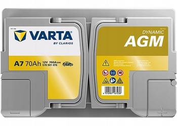 Akumulator Varta AGM A7/E39 12V 70Ah 760A