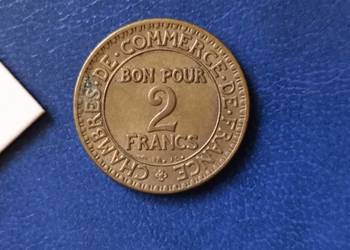 Stare monety 2 frank 1923 Francja