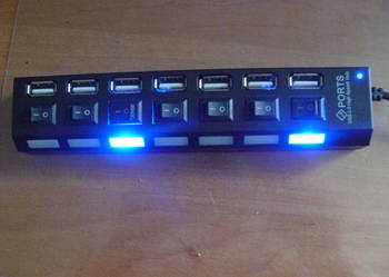 Hub usb rozdzielacz podświetlony