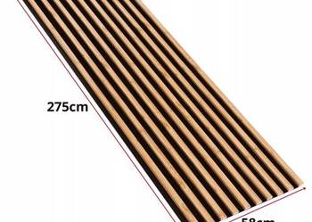 Lamele ścienne na płycie 275x58cm