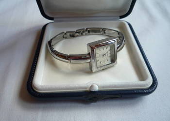 Zegarek damski Palmas Quartz Kwadratowy Srebrna bransoleta