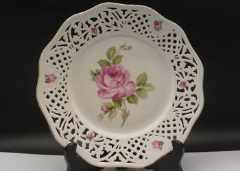 Kolekcjonerski Talerz Ażurowy Schumann Dresden