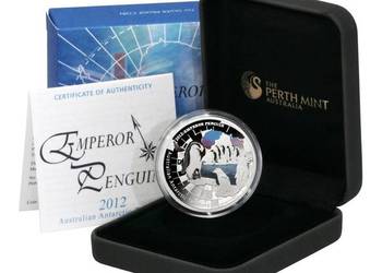 Australijskie Terytorium Antarktyczne 2012 PINGWIN CESARSKI 1 uncja Srebra