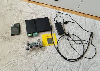 Konsola Sony PlayStation 2 Slim, SCPH-77003, PS2, FMCB, MX4SIO, 64GB, pad