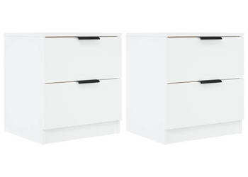 Szafki nocne 2 szt. białe materiał drewnopochodny WM-811215