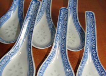 łyżeczki chińskie, ryżowa porcelana