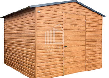 SCHOWEK - DOMEK OGRODOWY 3m x 3m DWUSPAD drewnopodobny ID152