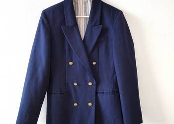 Granatowa marynarka Żakiet Vintage y2k Jacket blezer  38