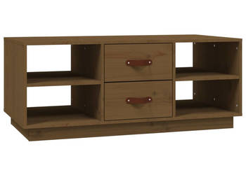 Stolik kawowy miodowy brąz 100x50x41 cm lite drewno sosnowe WM-818273