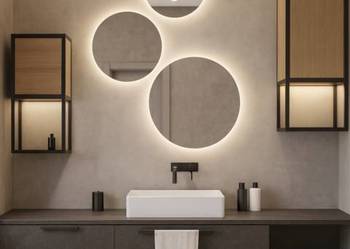 Zestaw trzech okrągłych luster z podświetleniem - TRES LED