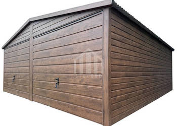 Garaż blaszany 6x5m - 2x brama uchylna - okno - dach dwuspadowy SO130 Garaż blaszany 6x5m - 2x brama uchylna - okno - dach dwuspadowy SO130