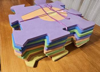 Mata piankowa puzzle litery cyfry