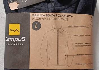 CAMPUS Essential, damska / uniseks bluza polarowa, rozmiar L, kolor czarny