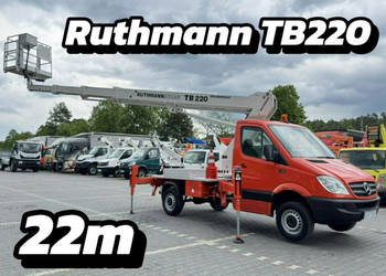 Mercedes Sprinter Cesja Leasingu Podnośnik Koszowy 22m RUTHMANN TB 220 Zwy…