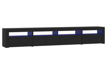 Szafka pod TV z oświetleniem LED czarna 240x35x40 cm WM-3152723