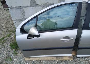 Drzwi lewe przednie kompletne Peugeot 207 EU 5D lak ETSC