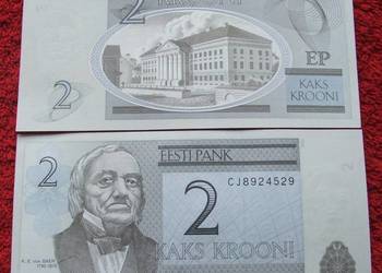 ESTONIA 2 KROONI Kolekcjonerski Banknot - 1 sztuka UNC
