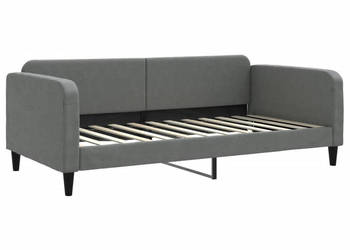Sofa z funkcją spania ciemnoszara obita tkaniną 100x200 cm WM-354039