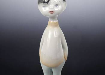 WYPRZEDAŻ Chłopiec art deco Hollohaza Węgry lata 60te 12,5cm unikalny