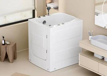 Wanna dla seniorów jacuzzi 220l wanna nasiadowa drzwi 1os masaż
