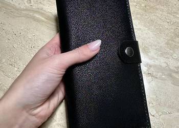 Portfel ręcznie szyty ze skóry naturalnej