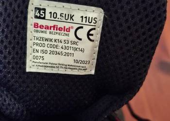 Buty robocze BHP Bearfield K14 S3 SRC – rozmiar 45 – stan bardzo dobry