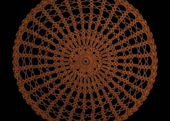 Serwetka szydełkowa 31cm brązowa (S142)