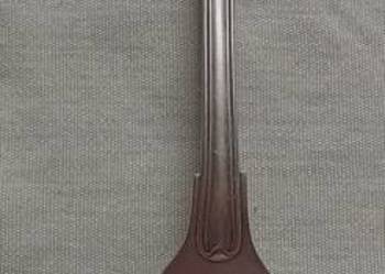 Platerowany secesyjny widelec J.J.&C, z monogramem SL. Przełom XIX i XX w.