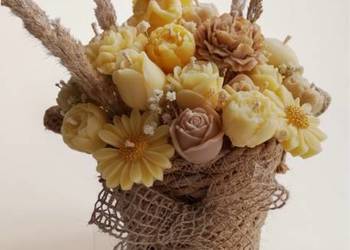 Flowerbox ze świec naturalnych ? rękodzieło | prezent | dekoracja domu