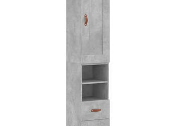 Wysoka szafka szarość betonu 345x34x180 cm WM-3200237