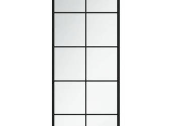 Lustro ścienne czarne 100 x 40 cm metal WM-342208