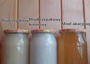 Sprzedam miody akacjowy, rzepakowy, rzepakowy kremowy.