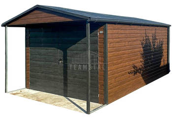 Schowek domek ogrodowy 3,5x4m - wiata 0,5m brama rynny TS1137