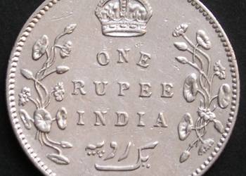 Indie Brytyjskie 1 rupia 1907 - Edward VII - srebro