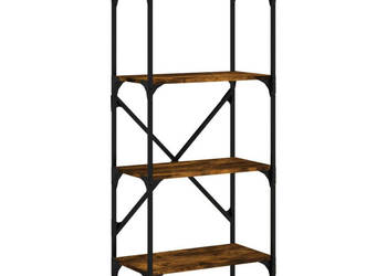4-poziomowy regał na książki przydymiony dąb 56x315x1385 cm WM-833340
