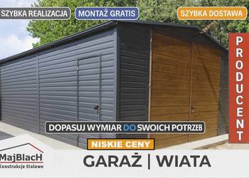 Garaż Blaszany GRAFIT Dwuspadowy MAGAZYN | Hala |Blaszak  – Maj-BlacH