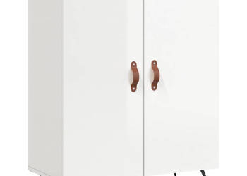Szafka biała połysk 695x34x90 cm materiał drewnopochodny WM-827694
