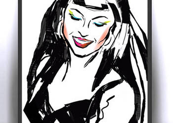dziewczyna plakat w stylu pop art, nowoczesny plakat z kobie