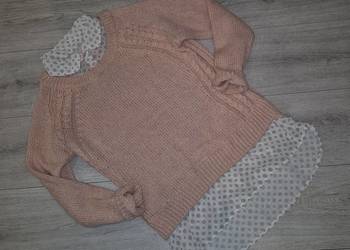 Sweter damski Next Jumper pink groszki rozm 40/L
